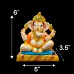 Dimensions of the Ganesha Murti for your Home pooja Mandir