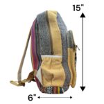 Dimensions of Hemp Backpack -15 inch
