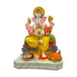Large Ganesh Idol - 10.5 inch | Marble Finish Polystone