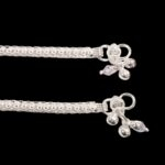Pair of pure silver anklets - 6 inch | Chandi ki payal for Baby