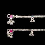 Pair of Pure Silver Anklet - 6.5 inch | Pure silver anklet for baby - Image 4