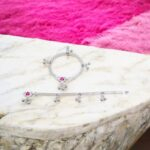 Pair of Pure Silver Anklet - 6.5 inch | Pure silver anklet for baby