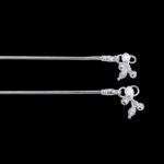 Silver S hooks with small trinklet bells