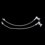 Pair of Pure Silver anklets - 7.5 inch | Great Gift Idea