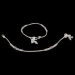 Pair of Pure Silver anklets - 7.5 inch