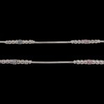 Pair of Pure Silver anklets - 7.5 inch