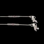 Pair of Pure Silver anklets - 7.5 inch for Kids