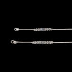 Pair of Pure Silver anklets - 7.5 inch