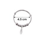 Small Silver Charm Bracelet - Feather | Pair of bracelet