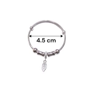Small Silver Charm Bracelet - Feather | Pair of bracelet