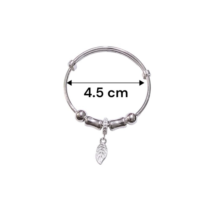 Small Silver Charm Bracelet - Feather | Pair of bracelet