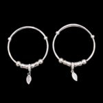 Small Silver Charm Bracelet - Feather | Pair of bracelet