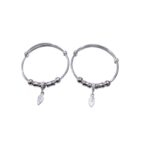 Small Silver Charm Bracelet - Feather | Pair of bracelet