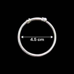 Pair of small Silver Bracelet for Baby | Adjustable size - 4.5 cm