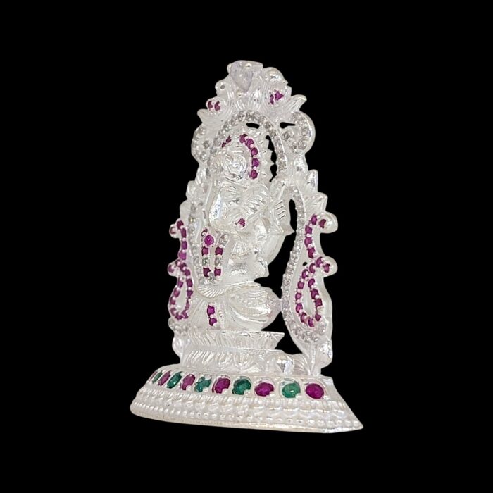 Side view of Pure silver Ganesha Idol