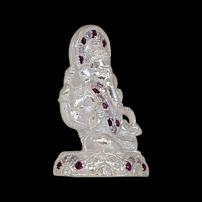 Side view of Pure silver Ganesh Idol