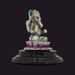Side View of Pure silver Ganesha Idol