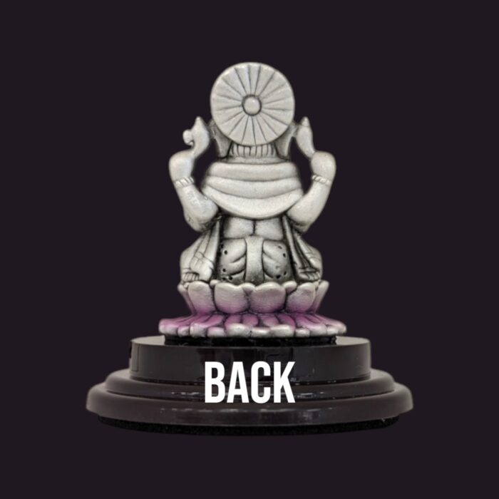 Back Side View of Pure silver Ganesha Idol