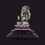 Side View of Pure silver Ganesha Idol