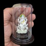 999 Pure silver Ganesha Idol on Lotus | Ganpati Car Dashboard Statue