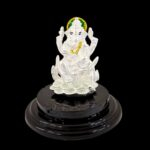 999 Pure silver Ganesha Idol on Lotus | Ganpati Car Dashboard Statue