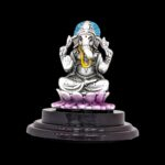 Pure silver Ganesha Idol in dome |Ganpati Statue