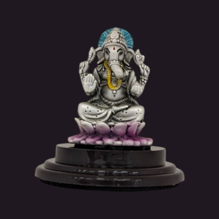 Pure silver Ganesha Idol in dome |Ganpati Statue