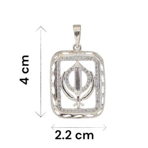 Pure Silver Khanda Pendant | 925 Sterling Silver
