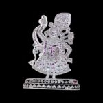 Back Side view of the Silver Krishna Idol