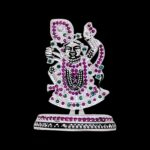 Pure Silver Krishna Idol with embedded stones | Dazzle Series for Gift