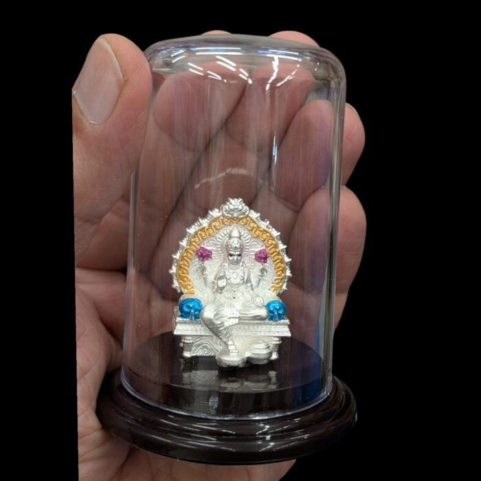999 Pure silver Lakshmi idol | Silver Statue of Laxmi - Image 7