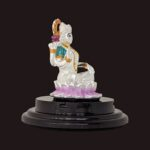 Side view of Pure silver Lakshmi idol