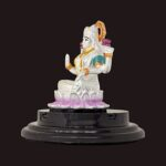 Side view of Pure silver Lakshmi idol
