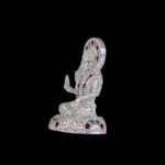 Side view of Pure silver Lakshmi Idol