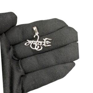 Real look and size of the pure silver Mahadev Pendant