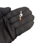 Om with rudraksha silver pendant | 925 sterling silver