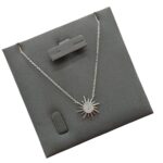 Pure Silver Sun shape Pendant with Chain | 925 Sterling Silver Necklace