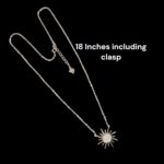 18 inch sterling silver chain with sun shaped pendant | Gift for her