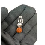 Pure Silver Trishul with Rudraksha Pendant | 925 Sterling Silver