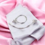 Pair of pure Silver Anklets - 5.5 inch