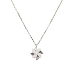925 stamped Pure Silver Pendant and Chain - Flower