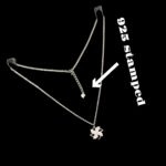 925 stamped Pure Silver Pendant and Chain - Flower
