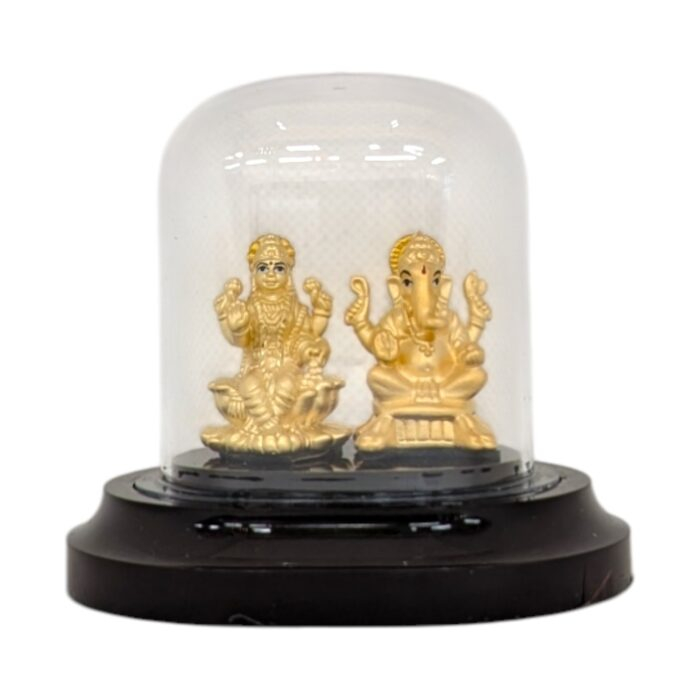 999 Pure silver Lakshmi and Ganesha Idol - 24K Gold Plated