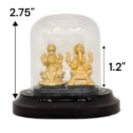 Dimensions of the Pure silver Lakshmi Ganesha Idol - 24K Gold Plated