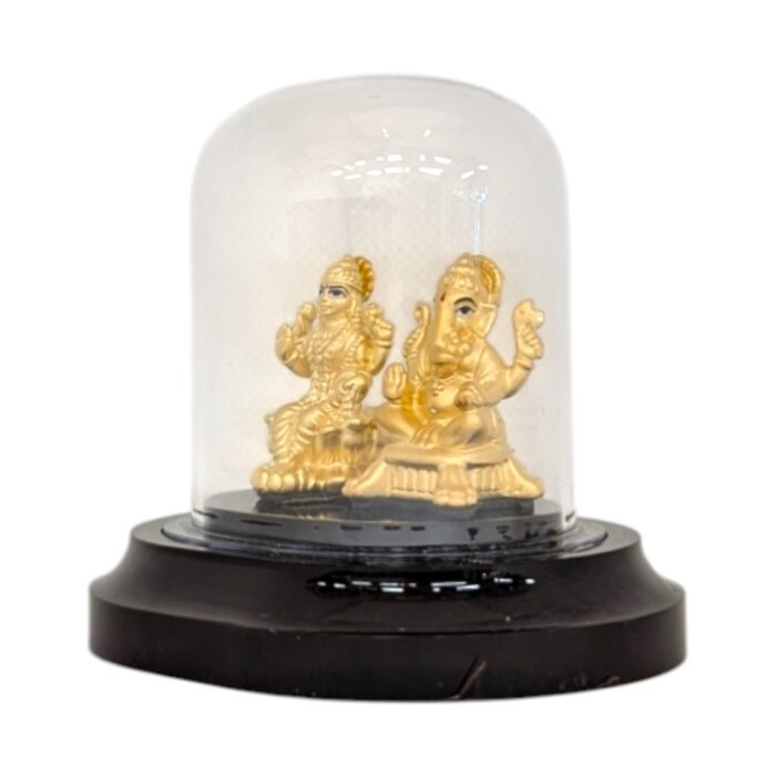 Side view of the silver Lakshmi Ganesh Set