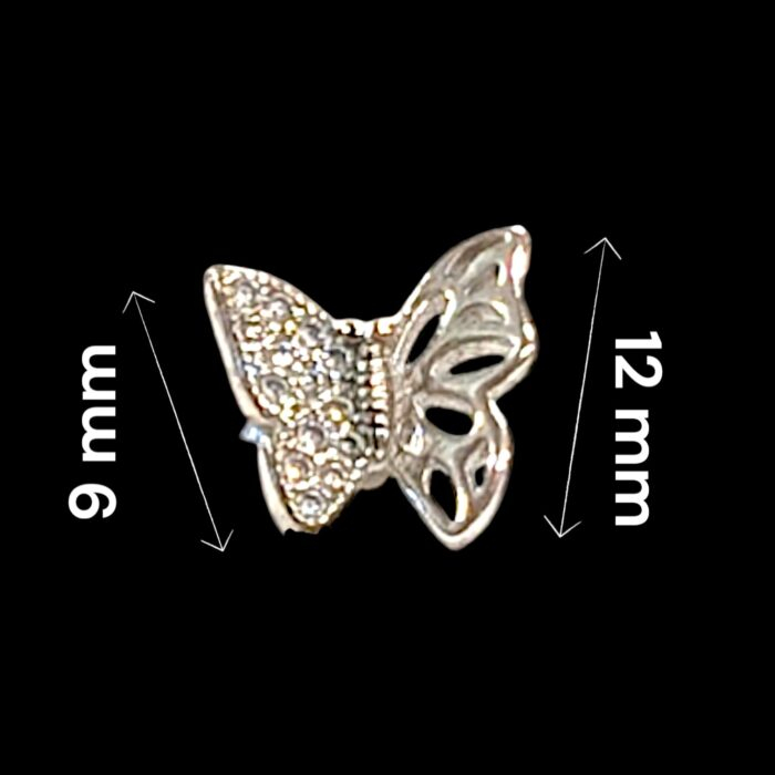 Dimension of 925 sterling silver stud earrings - Butterfly