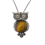 Natural Tiger Eye stone Pendant Necklace