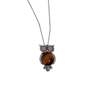 Natural Tiger Eye stone Pendant Necklace