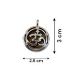 Close-up of Om symbol pendant with natural Tiger Eye gemstone