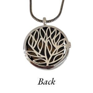 Back view of Handmade Indian Om necklace with protective Tiger Eye stone